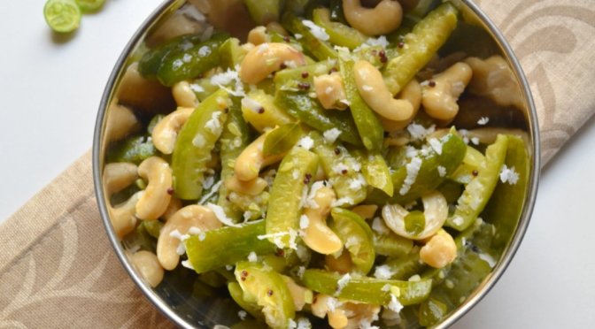Tendle Kajjubi Upkari | Ivy gourd – Cashewnut stir fry Konkani style