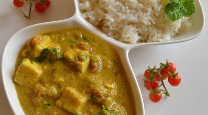Paneer Kurma | Easy side dish with rice/ puri/ chapati